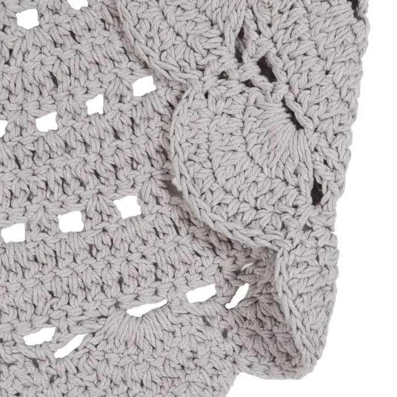 Round crochet children's rug 120cm cotton