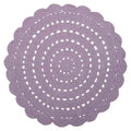 Crochet round rug 100% cotton for children 120cm | Mauve