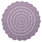 Crochet round rug 100% cotton for children 120cm | Mauve