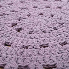 Crochet round rug 100% cotton for children 120cm | Mauve