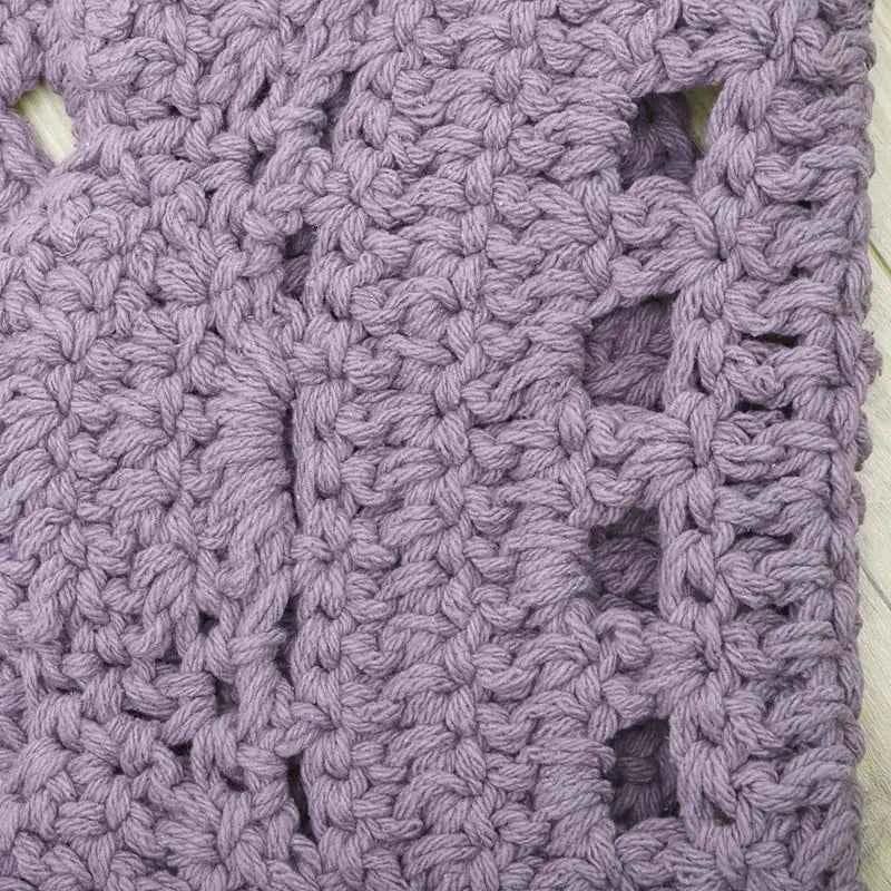 Alfombra redonda crochet 100% algodón infantil 120cm | Malva