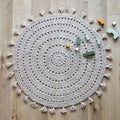 Alfombra infantil de algodón crochet Nila | gris perla