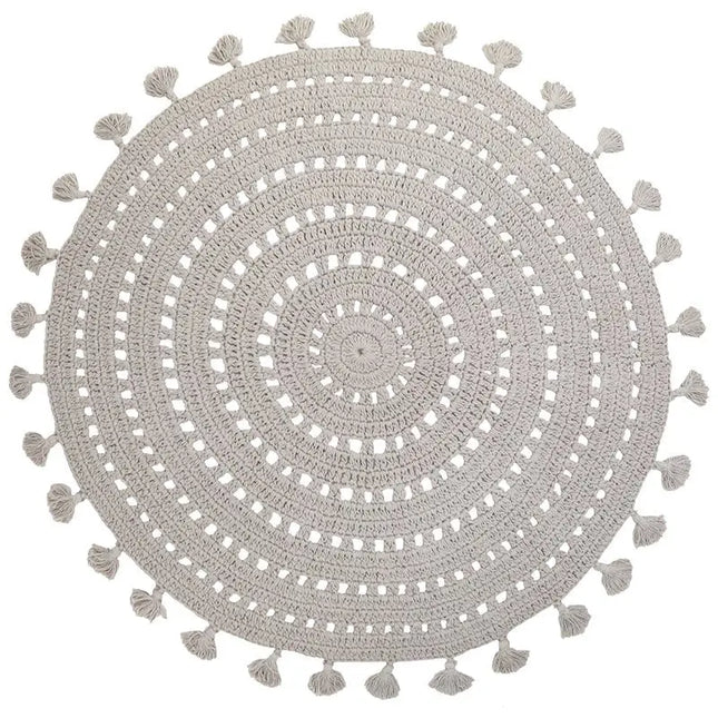 Alfombra infantil de algodón crochet NILA GRIS PERLECotonHome & Garden > Decor > Rugs