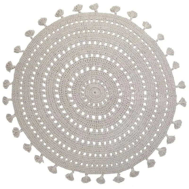 Alfombra infantil de algodón crochet NILA GRIS PERLECotonHome & Garden > Decor > Rugs
