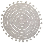 Alfombra infantil de algodón crochet Nila | gris perla