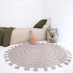Alfombra infantil de algodón crochet Nila | gris perla