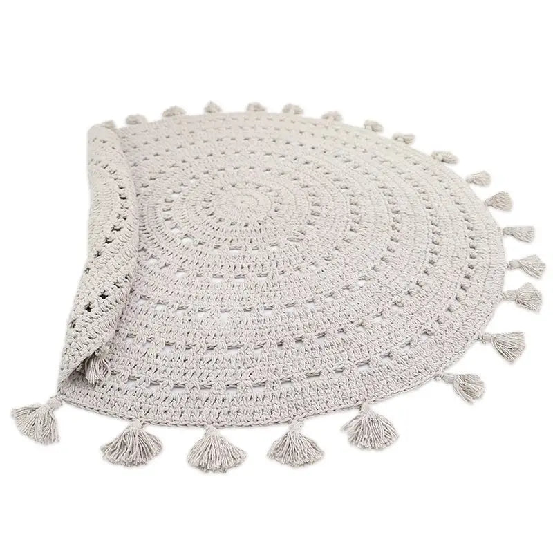 Alfombra infantil de algodón crochet NILA GRIS PERLECotonHome & Garden > Decor > Rugs