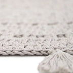 Alfombra infantil de algodón crochet Nila | gris perla