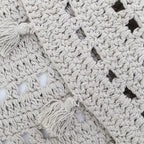 Alfombra infantil de algodón crochet Nila | gris perla