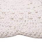 Children's Round Crochet Rug 120cm Ecru