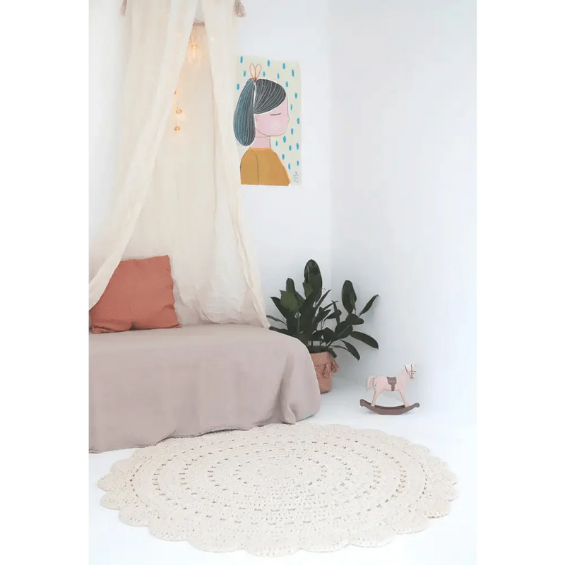 ALMA ECRU Alfombra Infantil Crochet 120cmCotonHome & Garden > Decor > Rugs