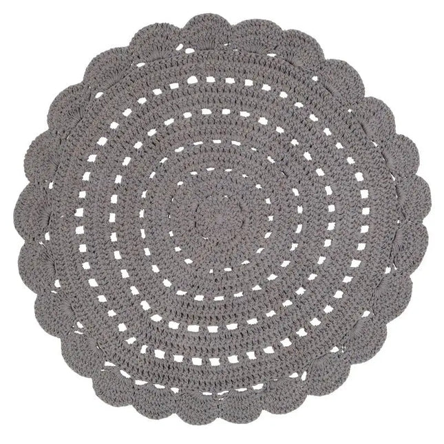 ALMA GRIS tapis enfant crochet 120cmCotonHome & Garden > Decor > Rugs