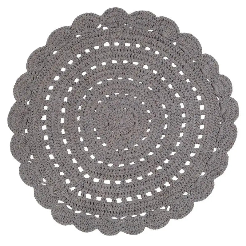 ALMA GRIS tapis enfant crochet 120cmCotonHome & Garden > Decor > Rugs
