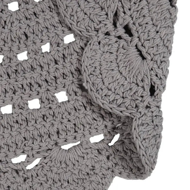 ALMA GRIS tapis enfant crochet 120cmCotonHome & Garden > Decor > Rugs