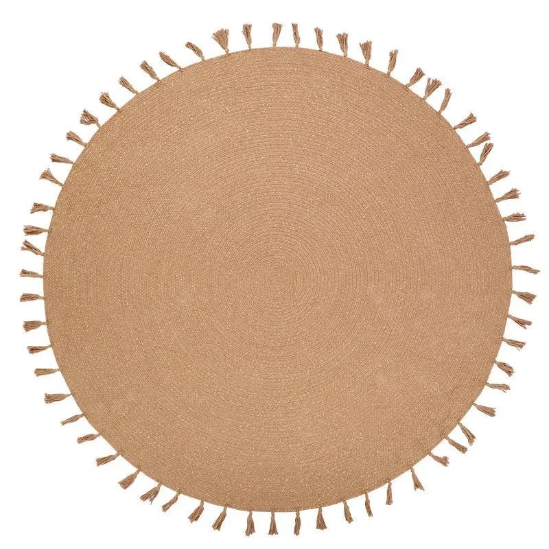 Alfombra de habitación infantil redonda pompones LISETTE 140cmCotonHome & Garden > Decor > Rugs