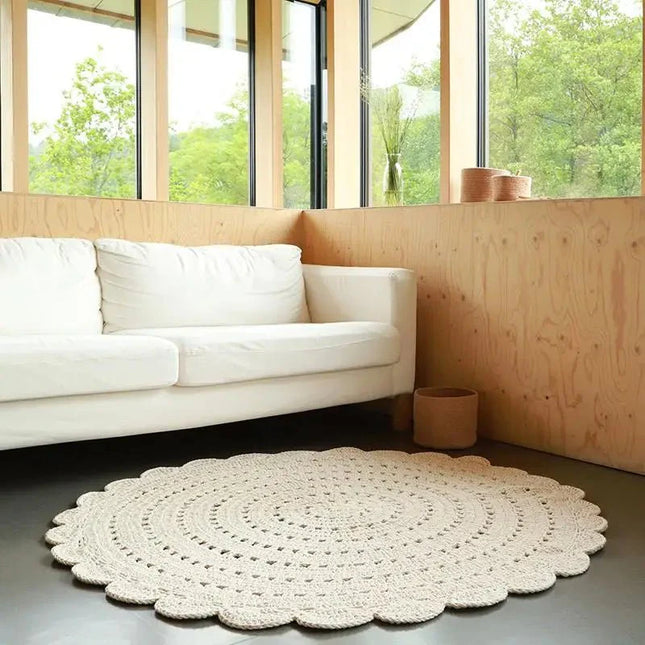 ALMA ECRU L Alfombra Infantil Crochet 150cmCotonHome & Garden > Decor > Rugs