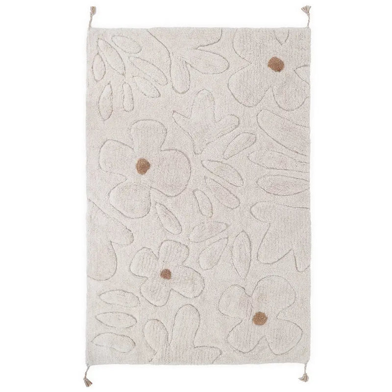 Alfombra infantil de algodón lavable con estampado de flores GENTLE FLORA Algodón Lavable en lavadoraHome & Garden > Decor > Rugs