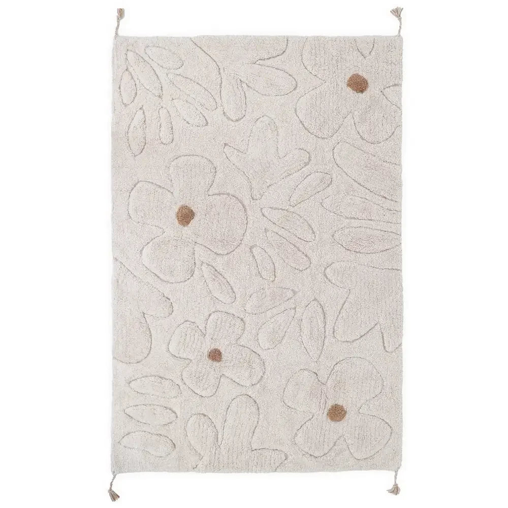Washable cotton children's rug | flowers 120x180