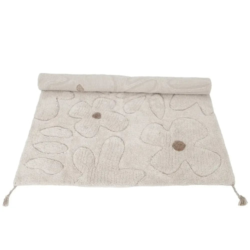 Washable cotton children's rug | flowers 120x180
