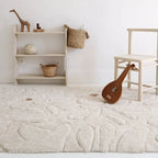 Washable cotton children's rug | flowers 120x180