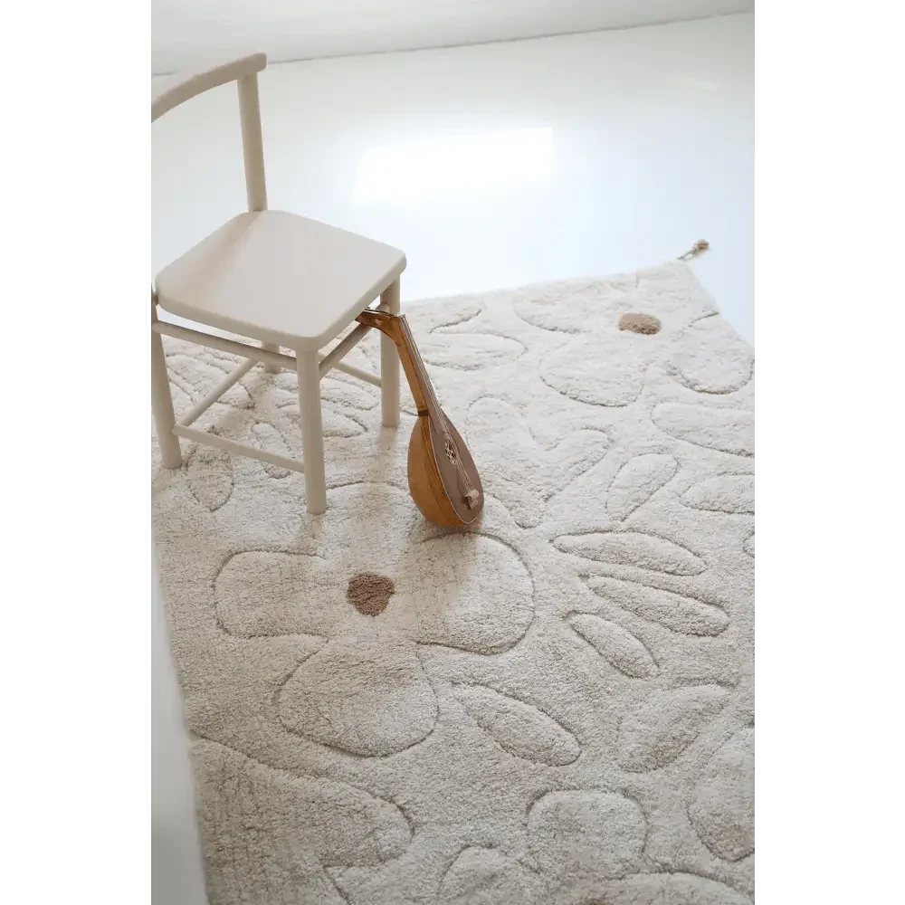Washable cotton children's rug | flowers 120x180