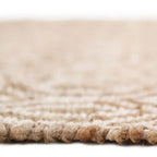 Natural jute and cotton rug | with hand-tied fringes
