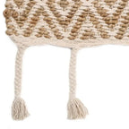 Natural jute and cotton rug | with hand-tied fringes