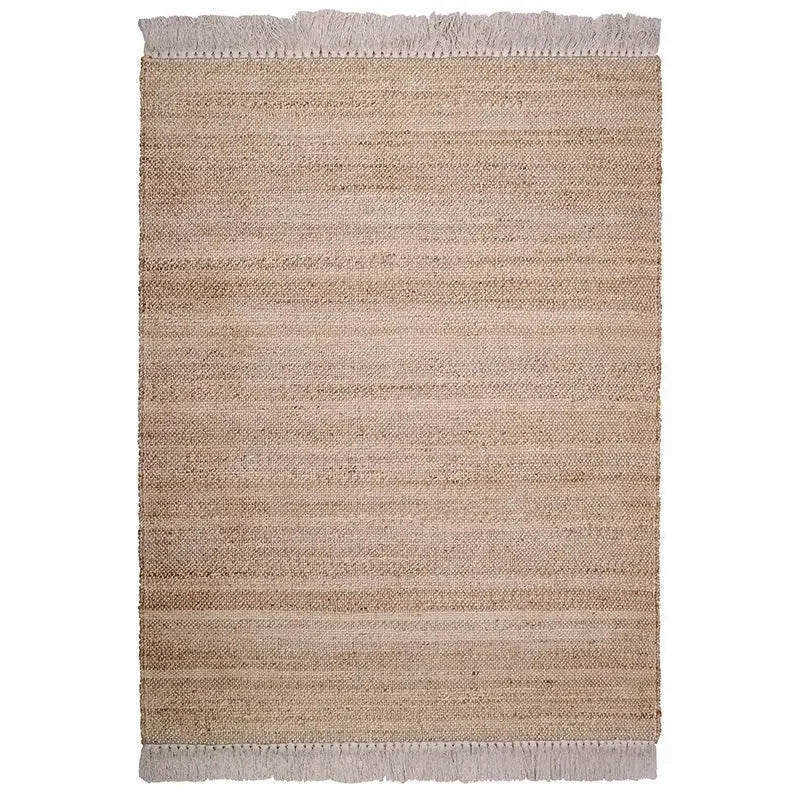 Alfombra de yute y algodón 110x170 cm | decoración natural