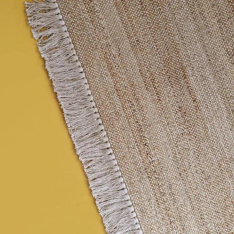 Alfombra de yute y algodón 110x170 cm | decoración natural