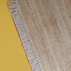Alfombra de yute y algodón 110x170 cm | decoración natural