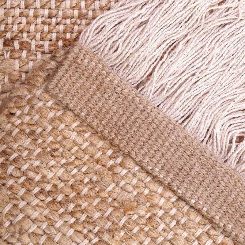 Jute and cotton rug 110x170 cm | natural decor