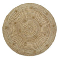 Jute Rug with Pom Poms 140cm | Natural and Modern