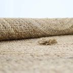 Jute Rug with Pom Poms 140cm | Natural and Modern