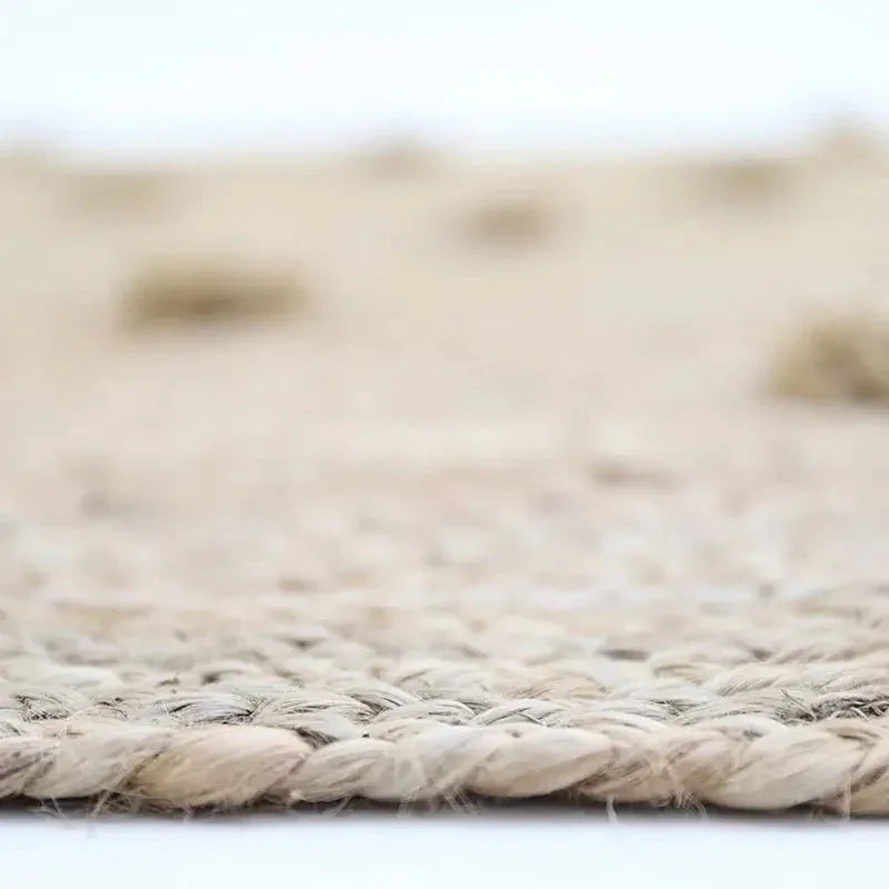 Jute Rug with Pom Poms 140cm | Natural and Modern