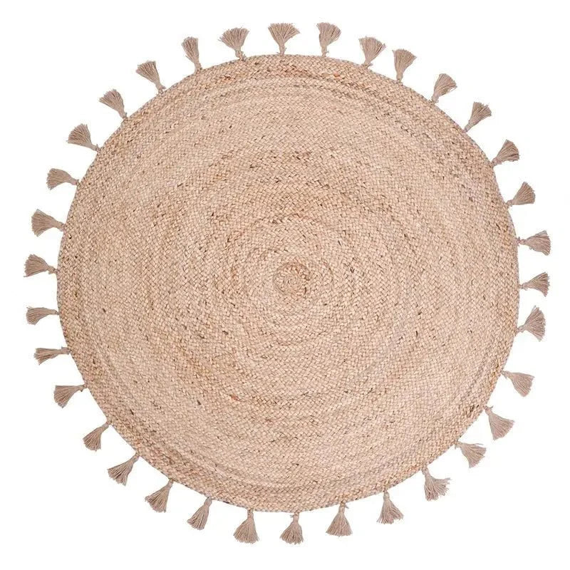 Alfombra infantil con pompones ELSEJuteHome & Garden > Decor > Rugs