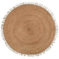 Round jute rug 140 cm | bohemian decor