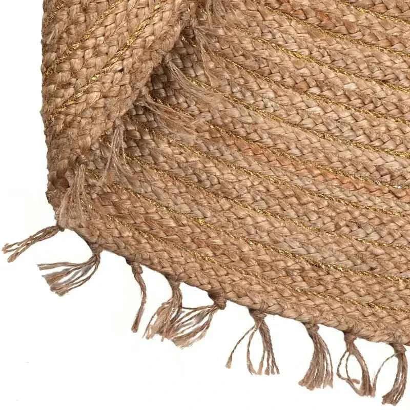 Alfombra redonda de yute 140 cm | decoración bohemia