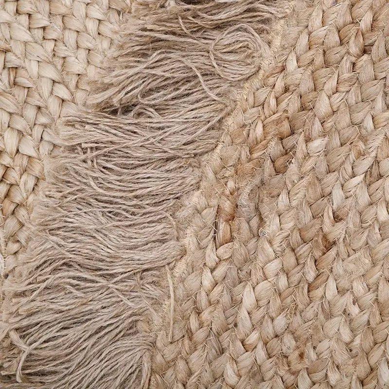 Alfombra infantil redonda de yute natural para niños