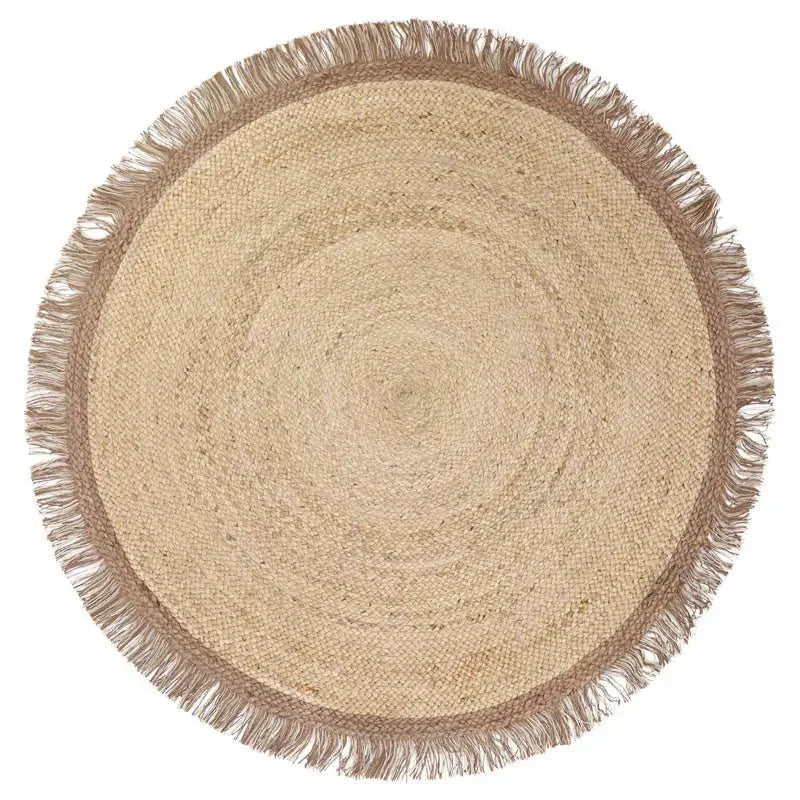 Jute children's rug with pompoms | for children