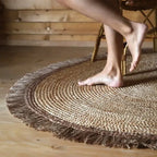 Jute children's rug with pompoms | for children