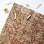 Handwoven jute and cotton rug | Persian motif