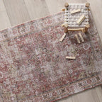 Handwoven jute and cotton rug | Persian motif