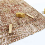 Handwoven jute and cotton rug | Persian motif