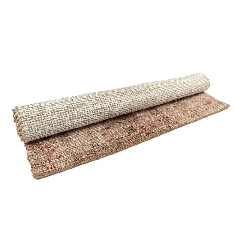 Handwoven jute and cotton rug | Persian motif