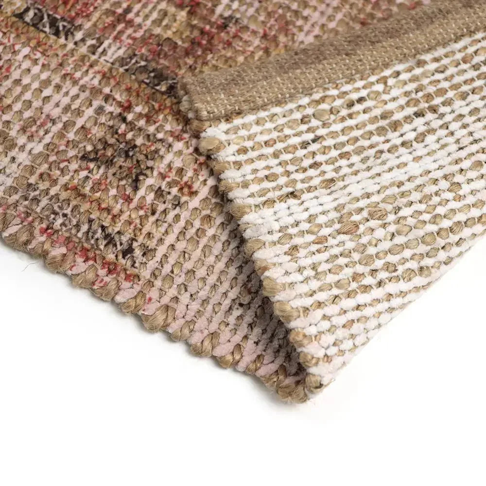 Handwoven jute and cotton rug | Persian motif