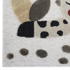 Children's jaguar wool rug | beige 80x125 cm