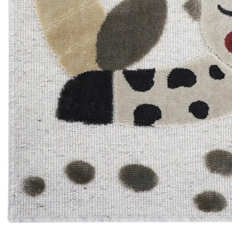 Children's jaguar wool rug | beige 80x125 cm