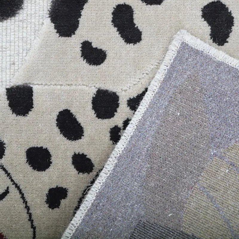 Children's jaguar wool rug | beige 80x125 cm