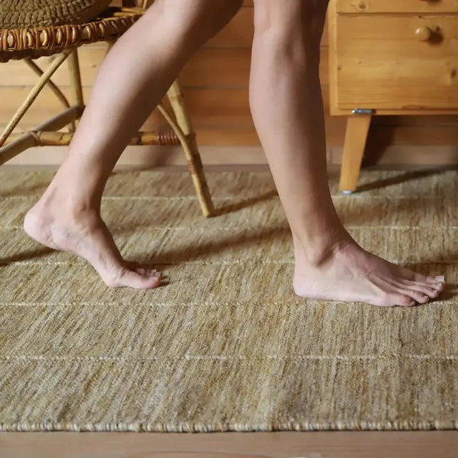 Alfombra de lana LHENA JAUNE BRUN MLaineHome & Garden > Decor > Rugs