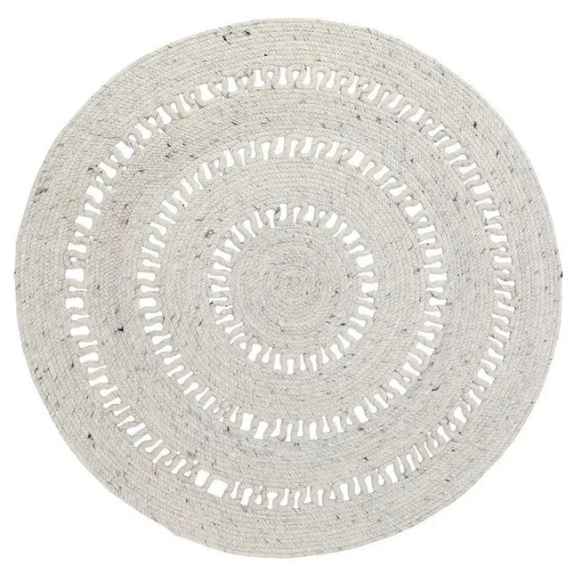 Alfombra de lana redonda BIBEK NATUREL SLaineHome & Garden > Decor > Rugs